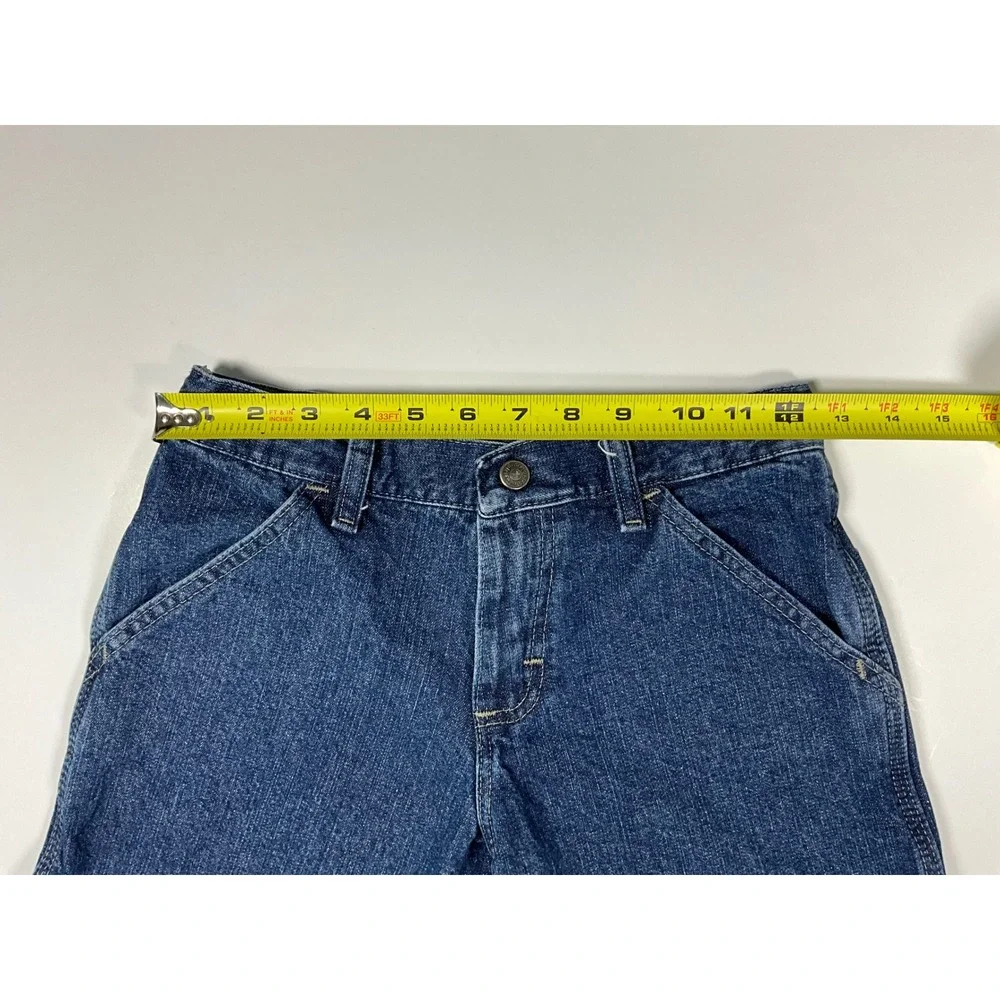 Vintage Wrangler Carpenter Jean Shorts Boys' Size 8 Husky‎ Blue Denim Baggy
